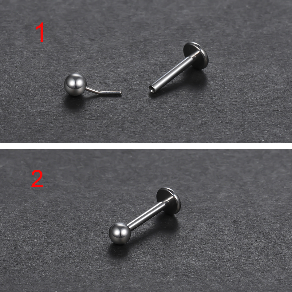 1/10pcs Titanium Push-in Balls - Body Jewelry Threadless recensione e prezzo