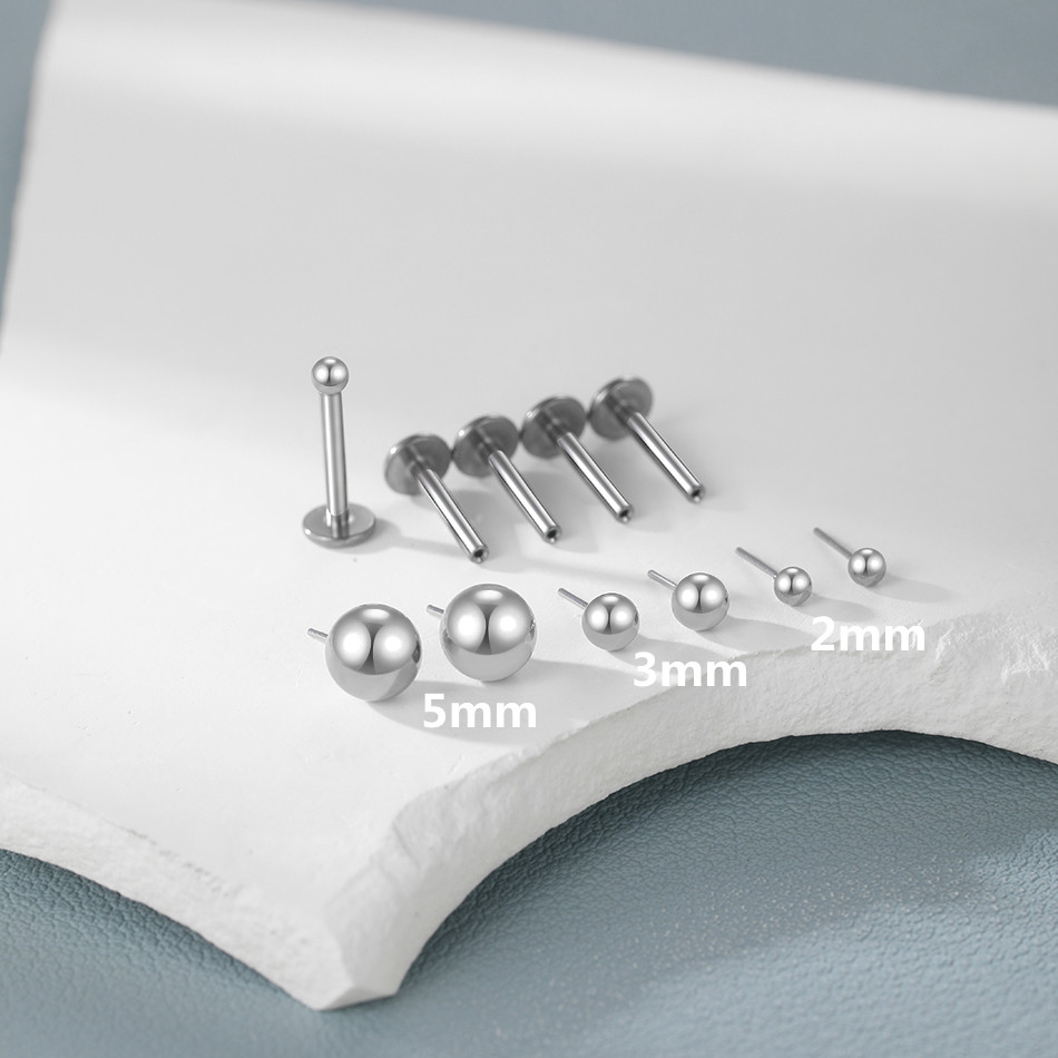 1/10pcs Titanium Push-in Balls - Body Jewelry Threadless recensione e prezzo