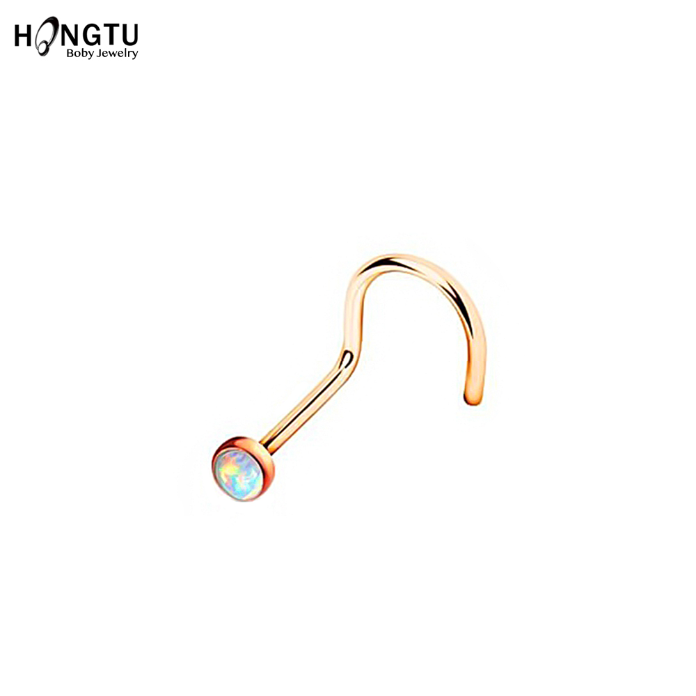 HONGTU 1Pc Opal Nose Screw Rin - Body Jewelry Indian recensione e prezzo
