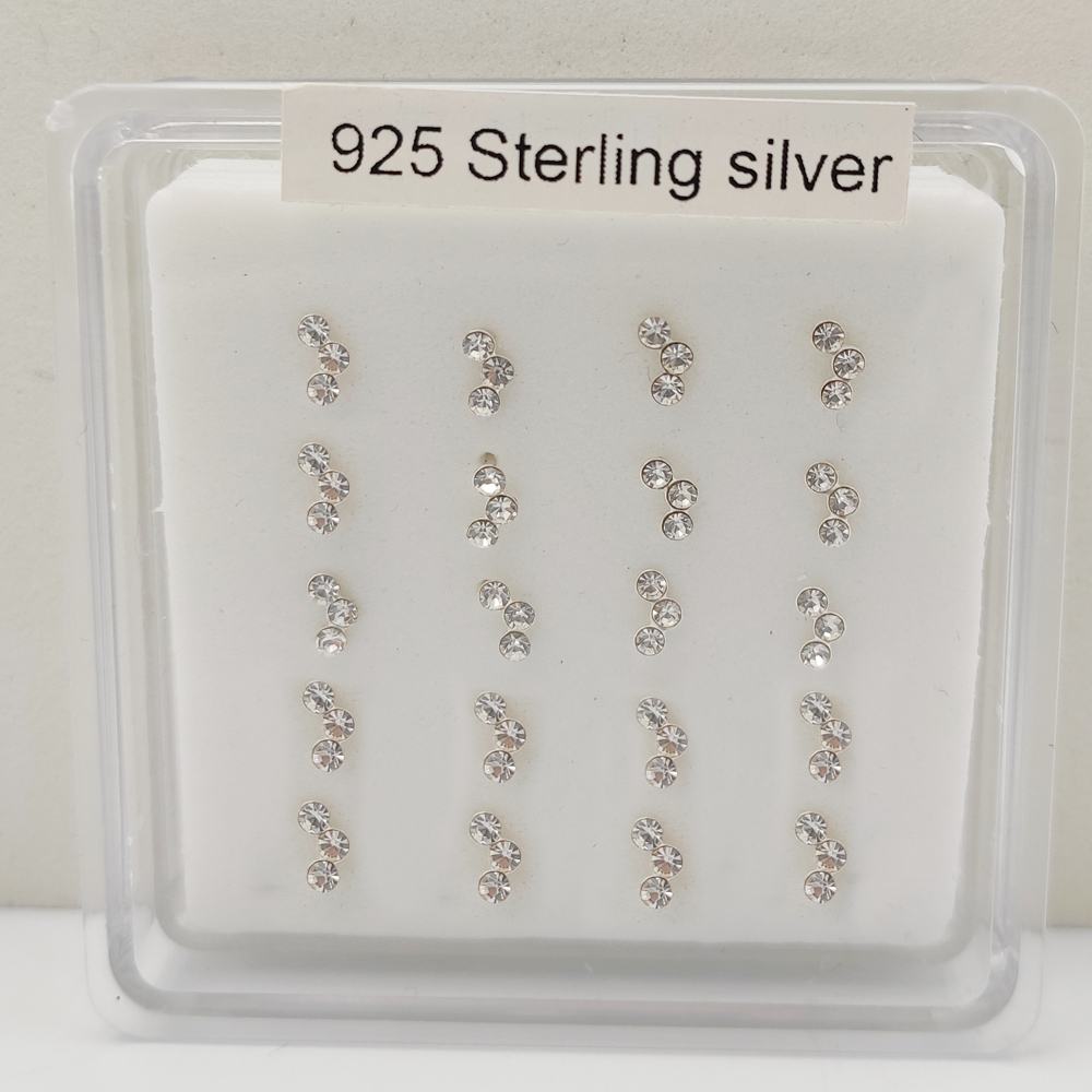 925 Sterling silver crystal no - Body Jewelry Indian recensione e prezzo