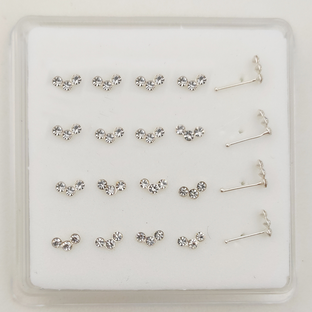 925 Sterling silver crystal no - Body Jewelry Indian recensione e prezzo