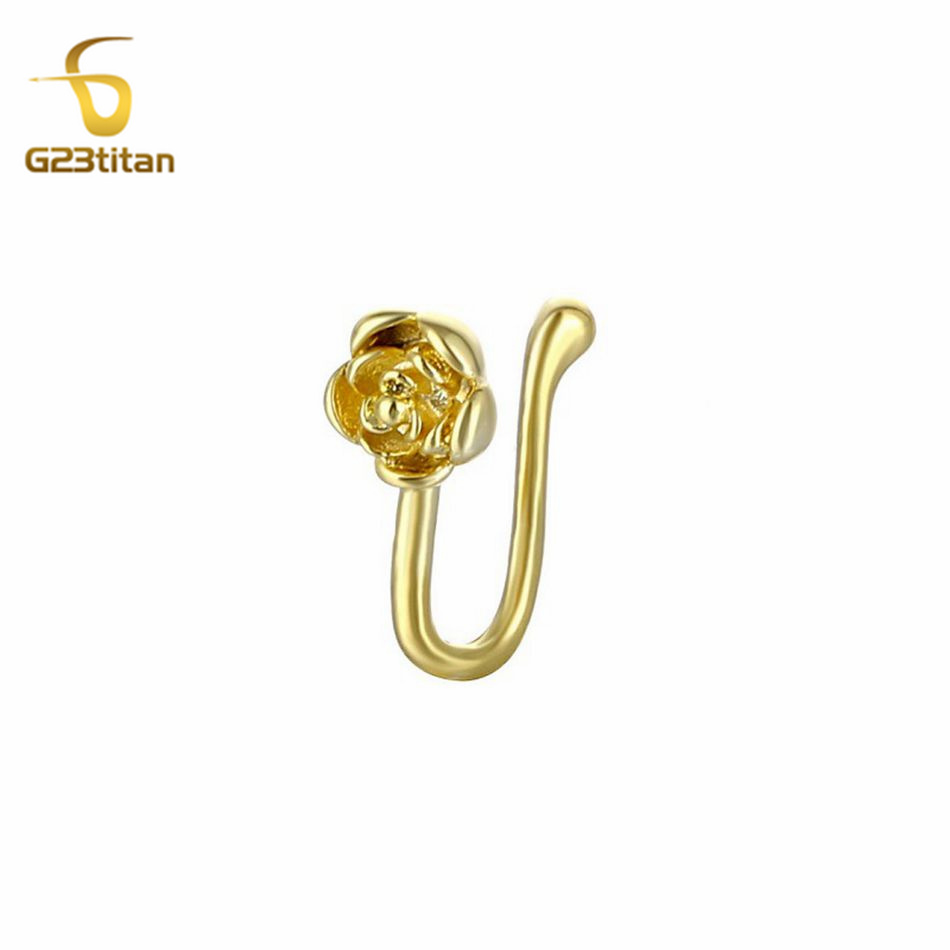 1pc Crystal Copper Rose Nose C - Body Jewelry Ear Piercing recensione e prezzo
