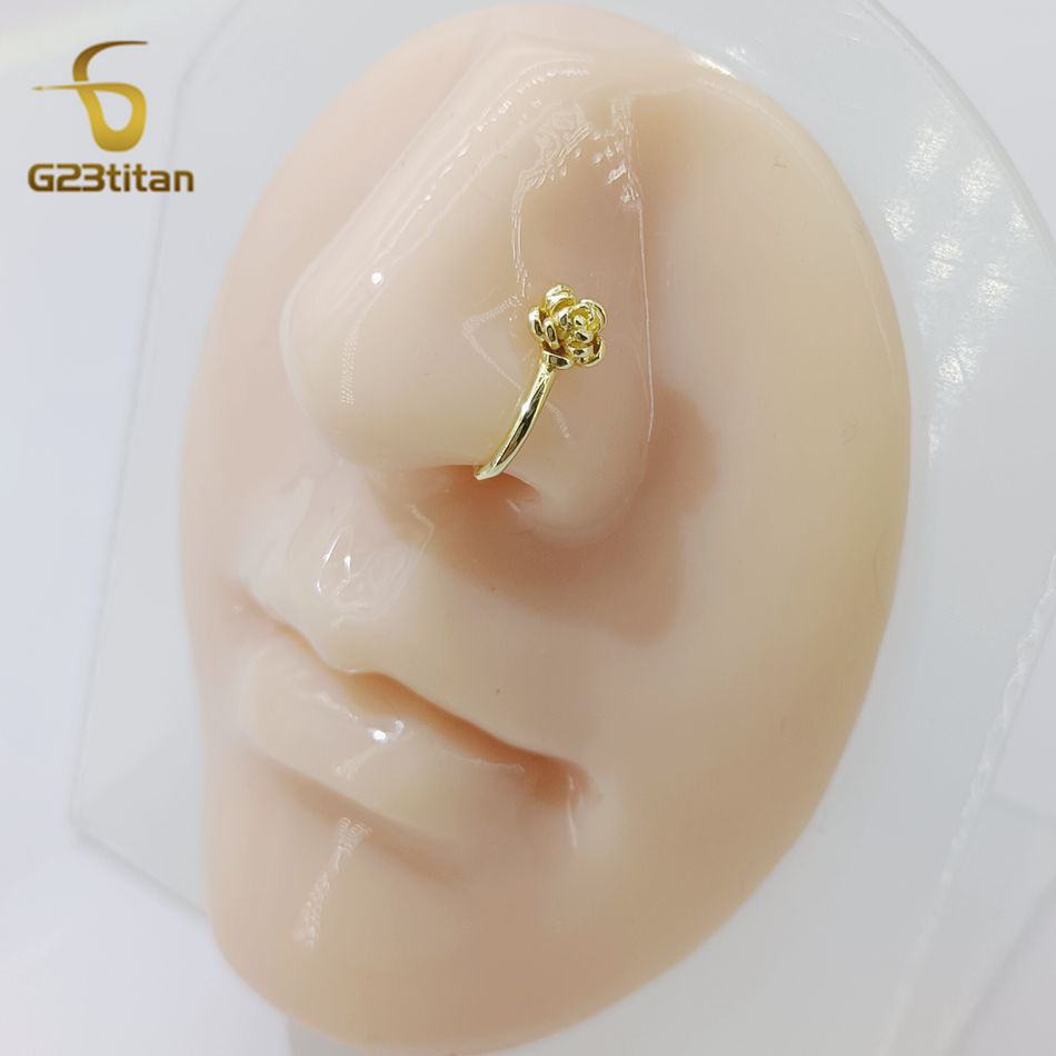 1pc Crystal Copper Rose Nose C - Body Jewelry Ear Piercing recensione e prezzo