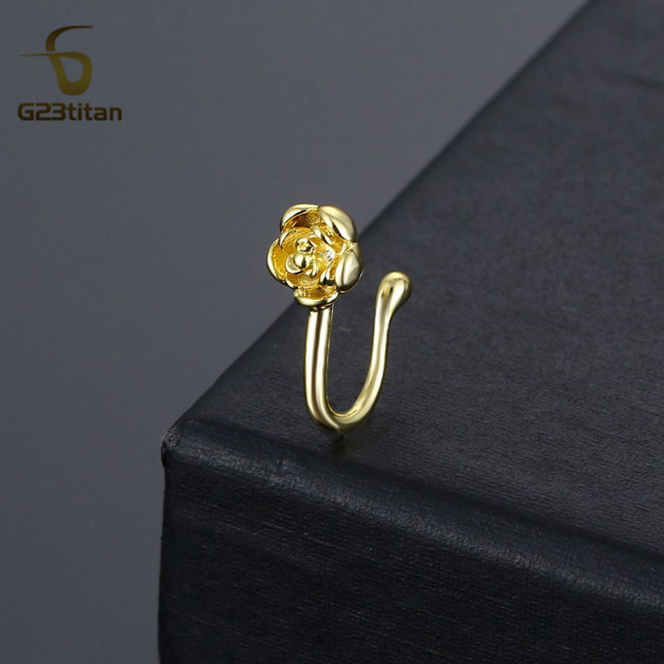 1pc Crystal Copper Rose Nose C - Body Jewelry Ear Piercing recensione e prezzo