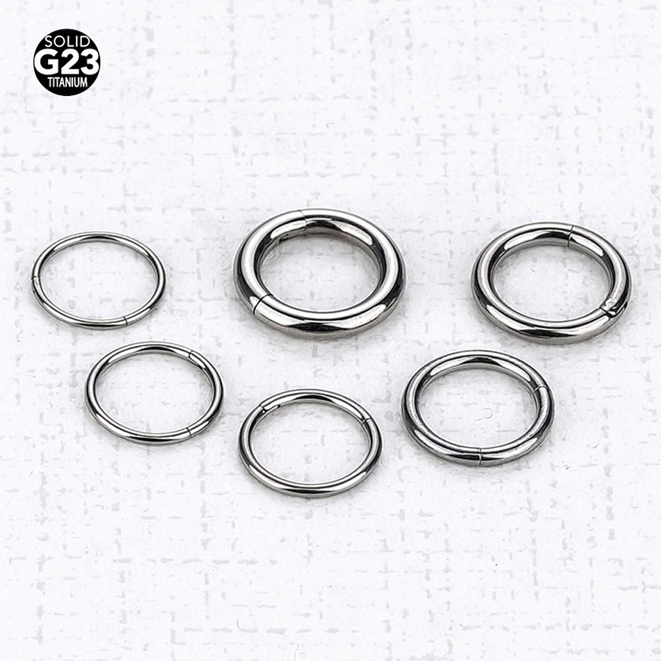1PC G23 Titanium Hinged Segmen - Septum Clicker Ring recensione e prezzo
