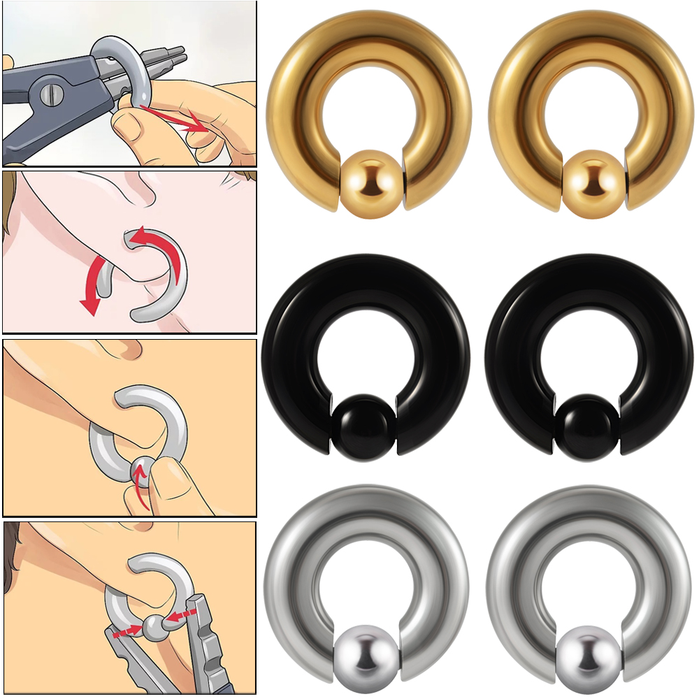 1PC Stainless Steel Large Size - Body Jewelry Gauge Sizes recensione e prezzo