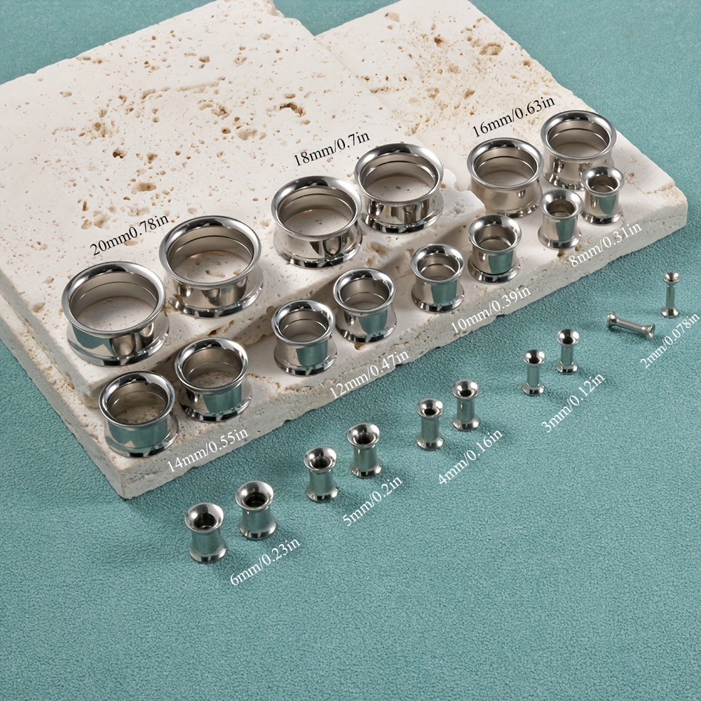 1 Pair/12 Pairs Set Stainless  - Body Jewelry Gauge Sizes recensione e prezzo