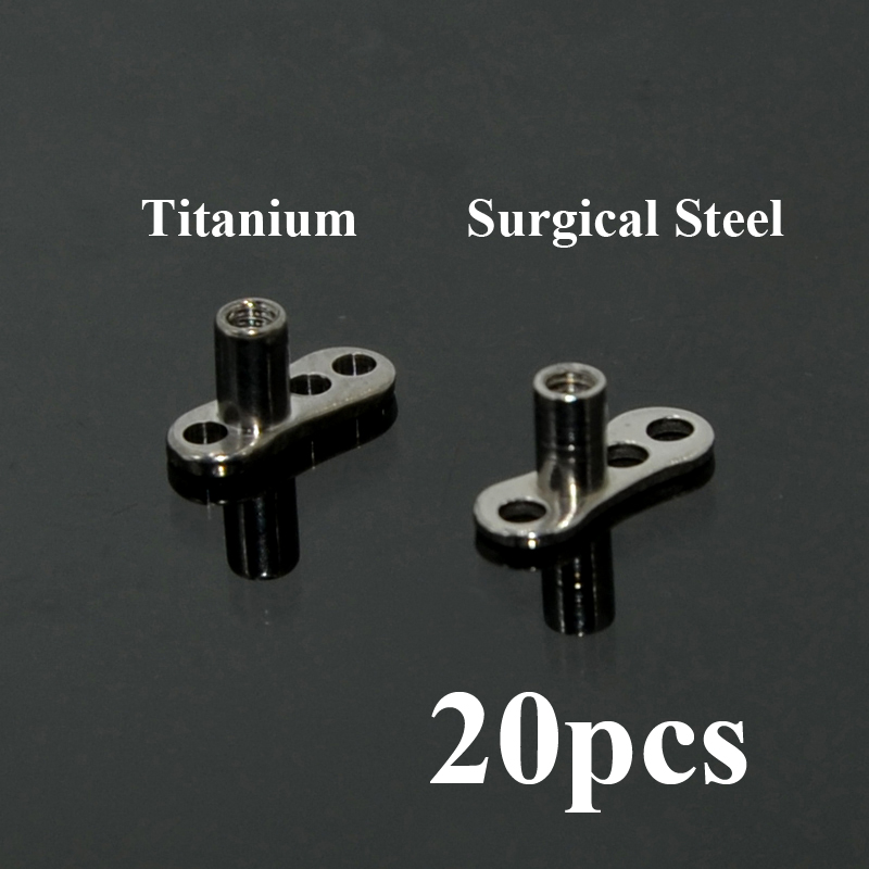 20pcs G23 Solid Titanium & Sur - Dermal Anchor Top recensione e prezzo