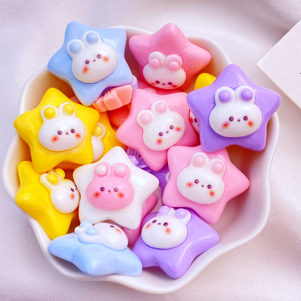 10Pcs New Cute Resin 22mm Cart - Star Flat Back recensione e prezzo
