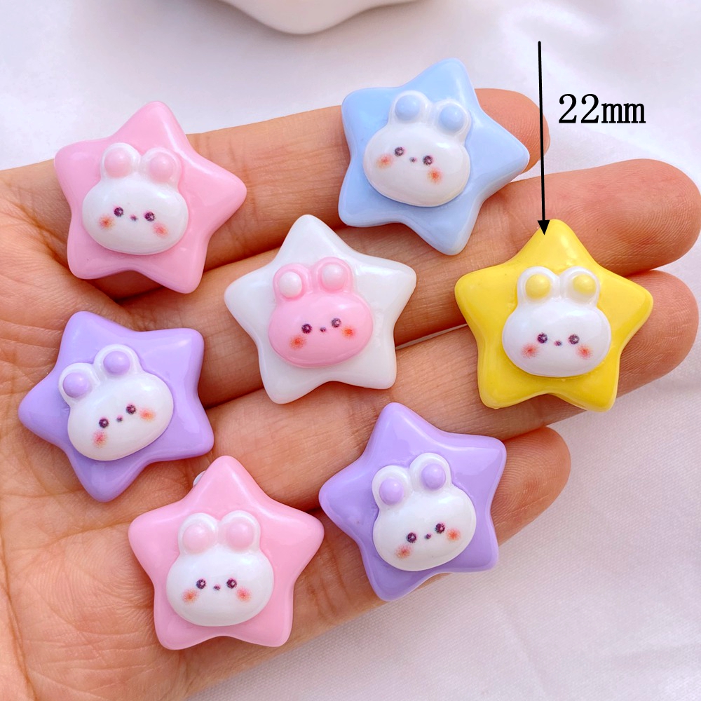 10Pcs New Cute Resin 22mm Cart - Star Flat Back recensione e prezzo
