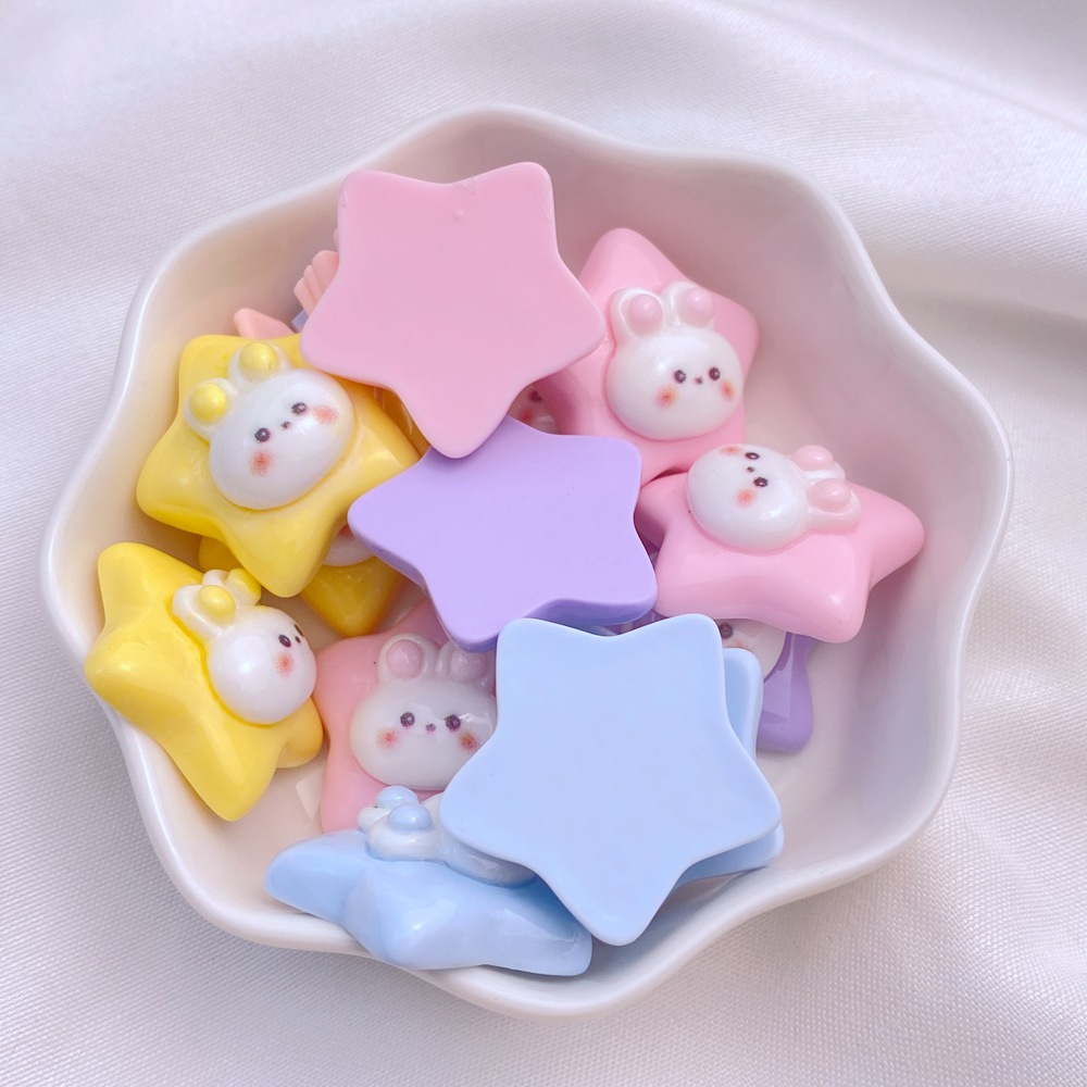 10Pcs New Cute Resin 22mm Cart - Star Flat Back recensione e prezzo