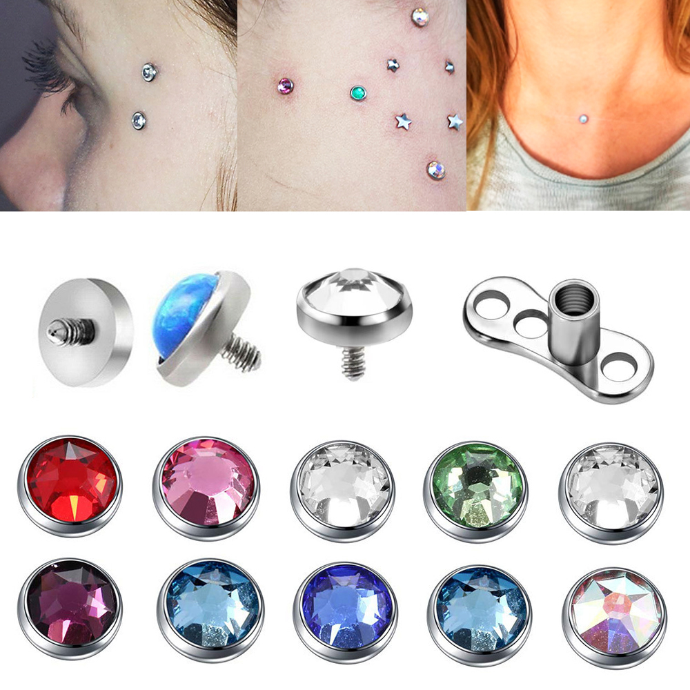9PCS-1PC Surgical Steel Skin D - Dermal Anchor Top recensione e prezzo