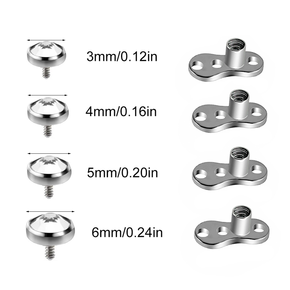 9PCS-1PC Surgical Steel Skin D - Dermal Anchor Top recensione e prezzo
