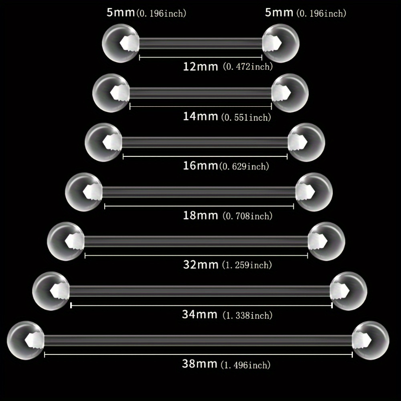 JKC Store 10pcs Acrylic Barbel - Body Jewelry Store recensione e prezzo