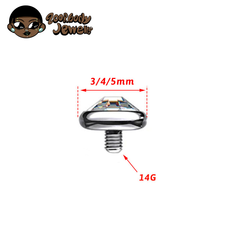 1PCS ASTM F136 Titanium Bezel  - Dermal Anchor Top recensione e prezzo