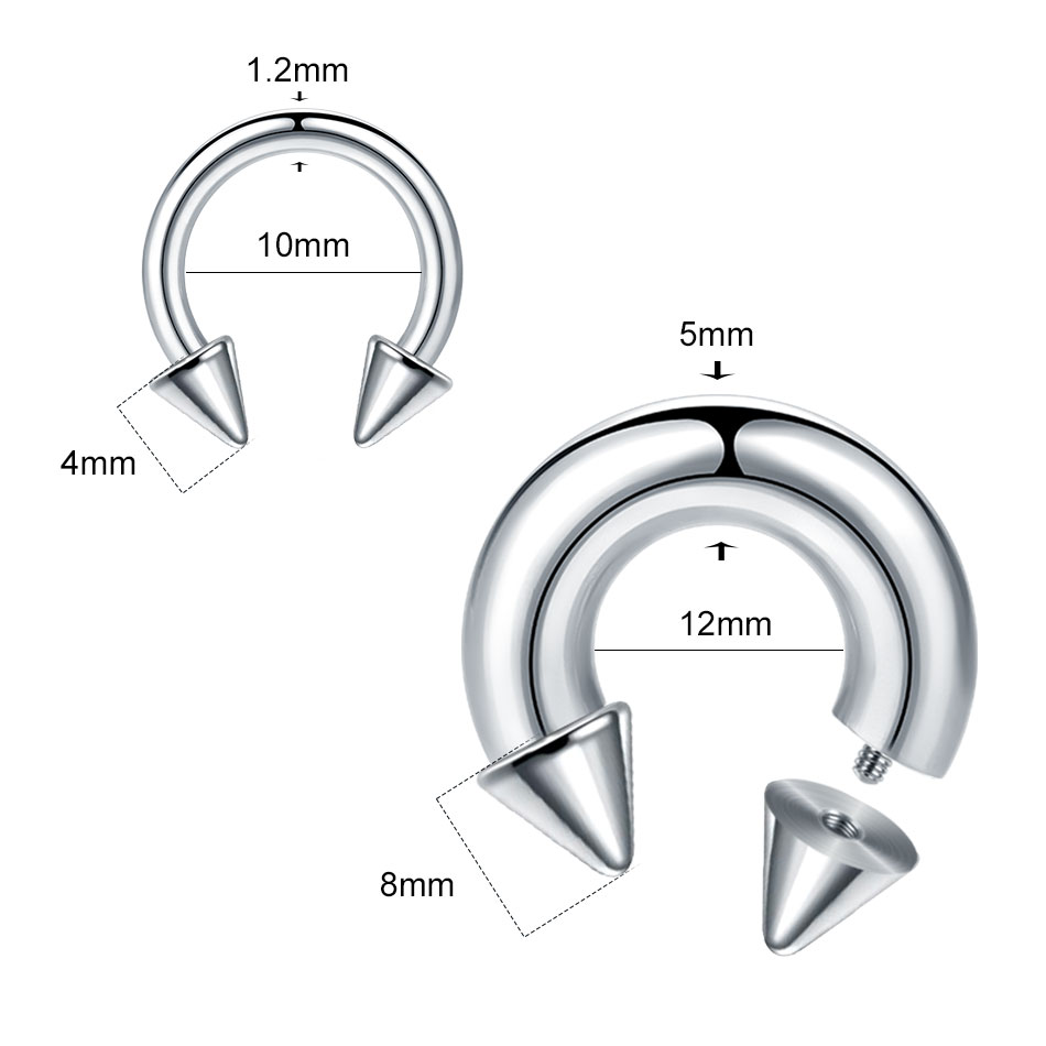 1PC Stainless Steel Big Size H - Body Jewelry Gauge Sizes recensione e prezzo