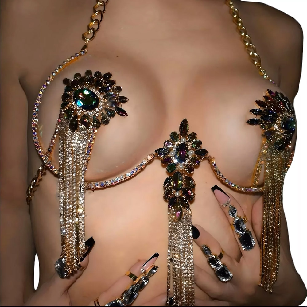 Sexy Tassel Color Crystal Ches - Body Jewelry Rings recensione e prezzo