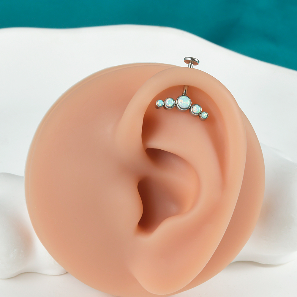 1PC Surgical Steel CZ Gem Opal - Body Jewelry Threadless recensione e prezzo