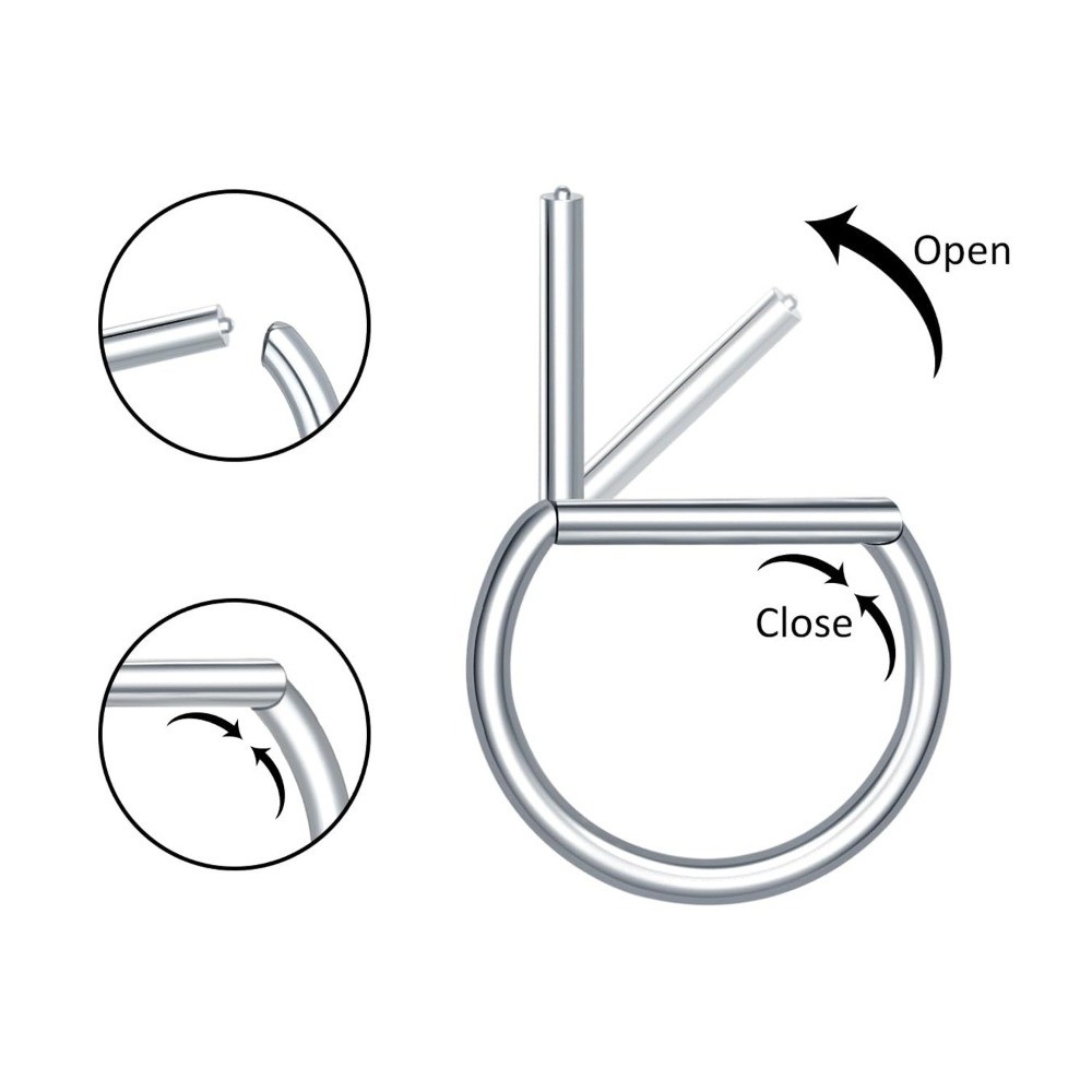 ASTM F136 Titanium Septum Ring - Septum Clicker Ring recensione e prezzo